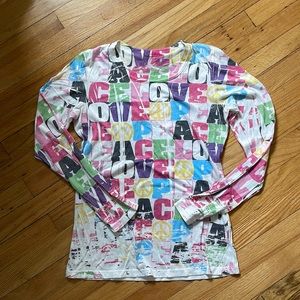 Peace and love long sleep shirt